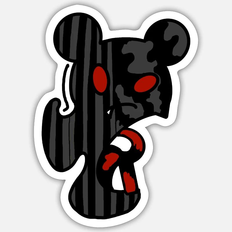 Glitch bear Sticker taille S (10 x 10 cm)
