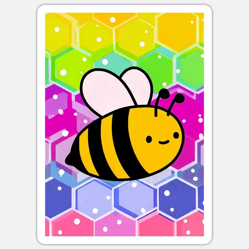 bee - Sticker size S (10 x 10 cm) - white matte