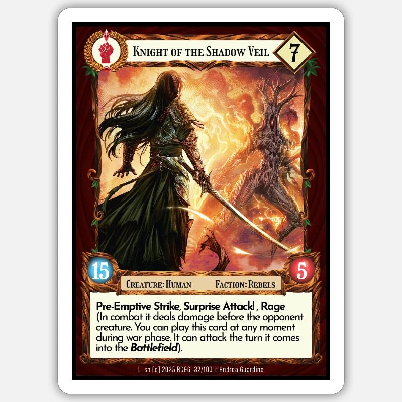 Shadow Veil - Sticker Größe S (10 x 10 cm) - Mattweiß
