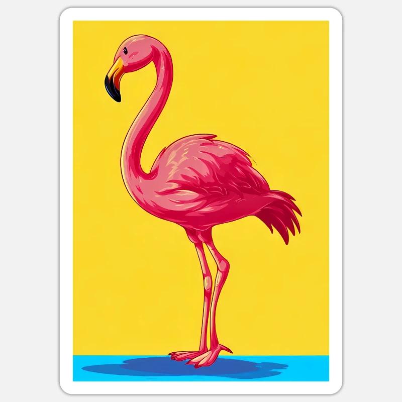 flamingo Sticker size S (10 x 10 cm)