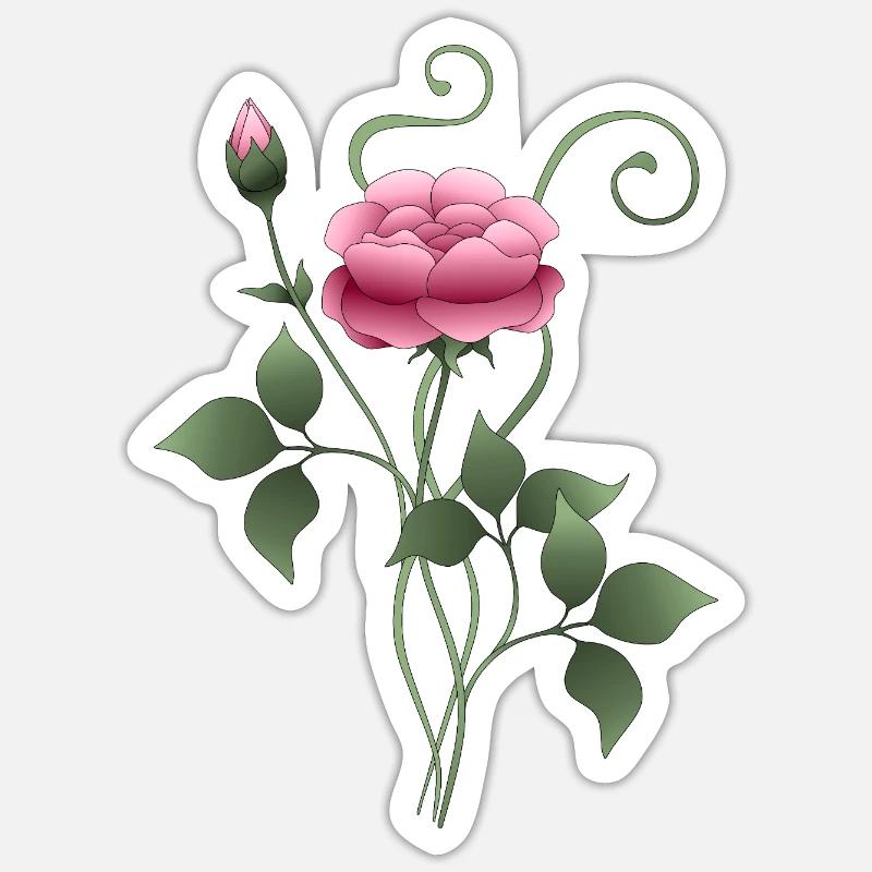 Fleur Sticker taille S (10 x 10 cm)