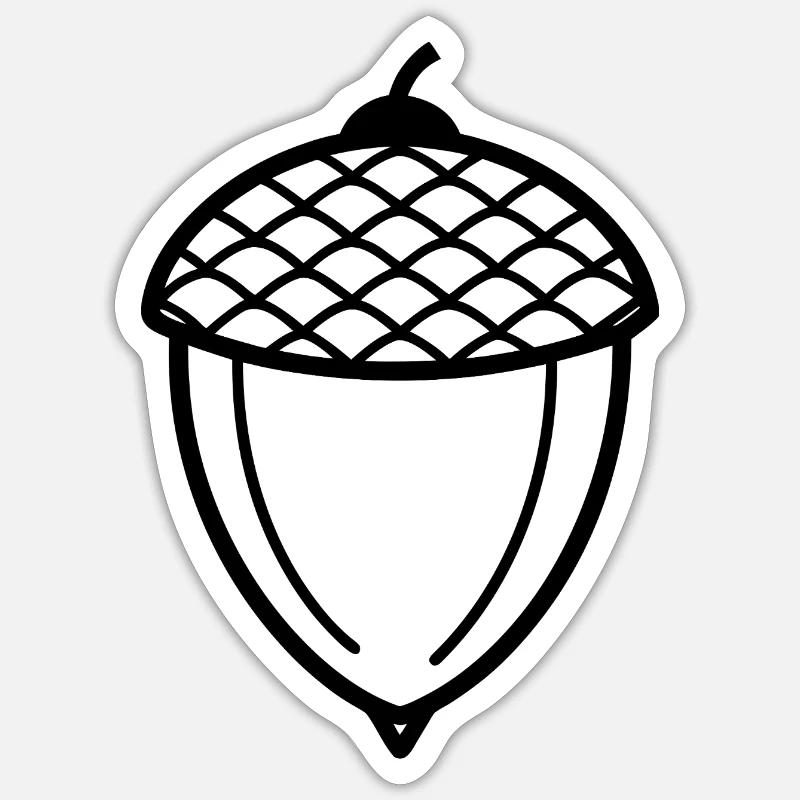 Eiche - Sticker Größe S (10 x 10 cm) - Mattweiß