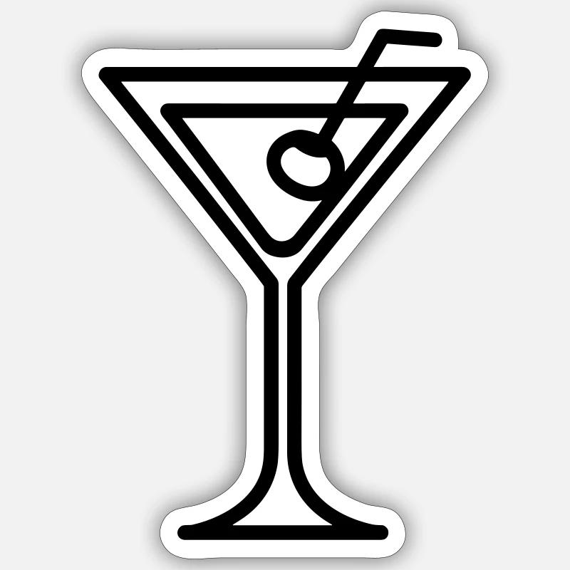 cocktail - Sticker size S (10 x 10 cm) - white matte