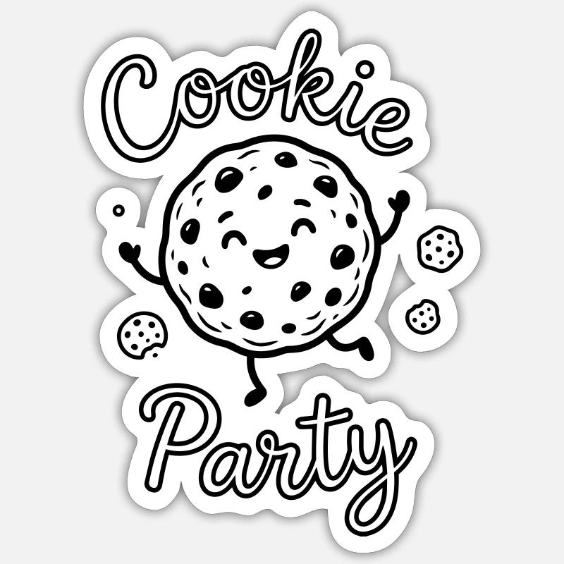 Cookies - Sticker taille S (10 x 10 cm) - blanc mat