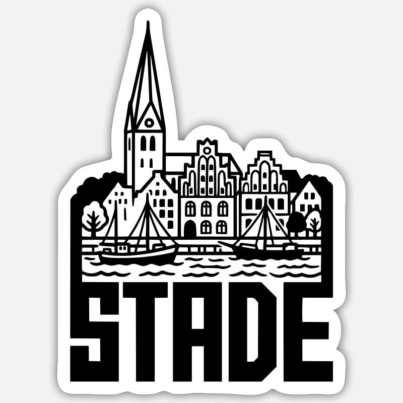 Monument Stade Silhouette - Sticker taille S (10 x 10 cm) - blanc mat