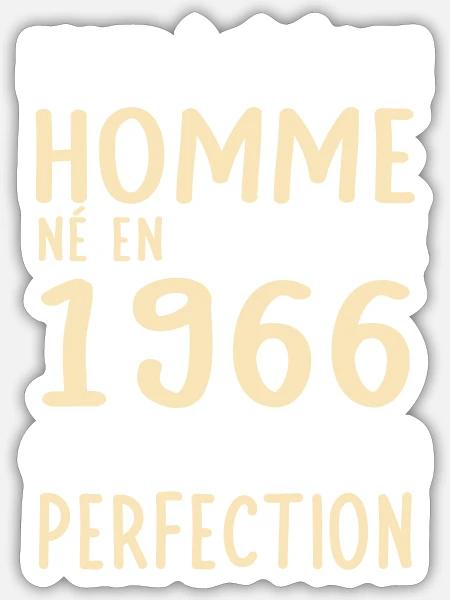 60. Geburtstag – Geboren im November 1966 - Sticker Größe S (10 x 10 cm) - Mattweiß