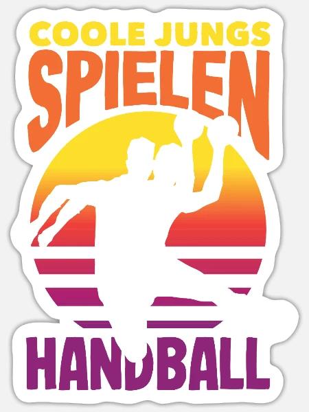 Handball Handballer Handball Trainer Fan Geschenk - Sticker Größe S (10 x 10 cm) - Mattweiß