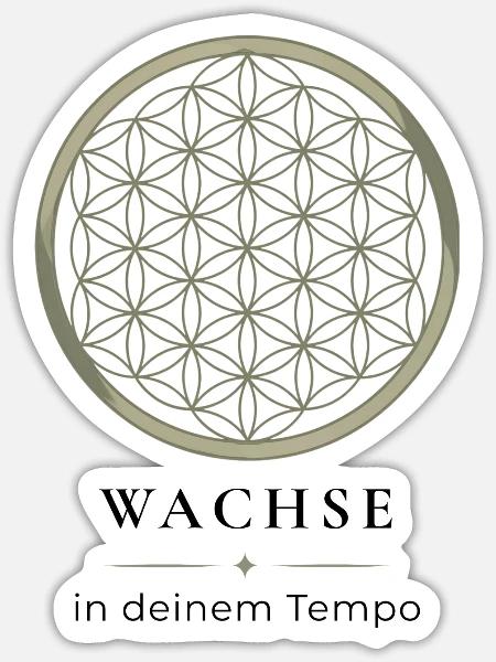 Blume des Lebens – Lebensblume & Heilige Geometrie - Sticker Größe S (10 x 10 cm) - Mattweiß