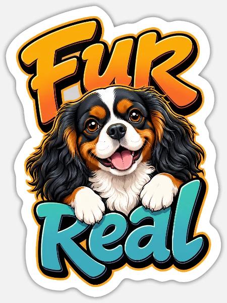 Kavallerier King Charles Spaniel - Sticker Größe S (10 x 10 cm) - Mattweiß