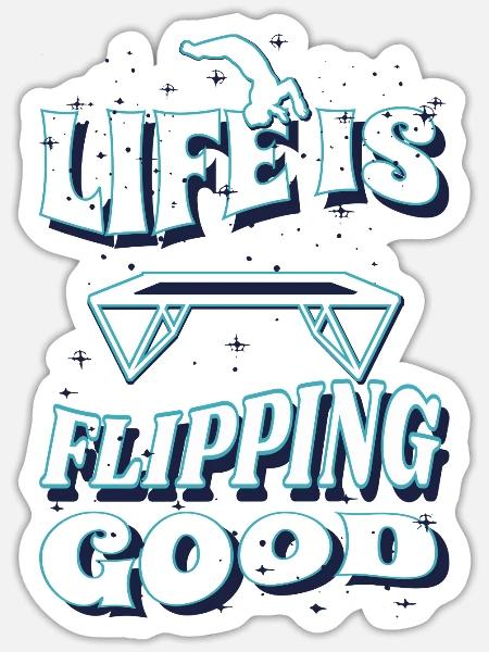  Motivation Trampolin Workout Trampolin-Sport - Sticker Größe S (10 x 10 cm) - Mattweiß