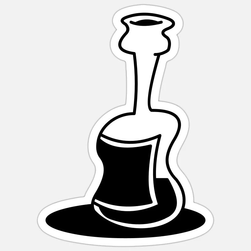 Flasche - Sticker Größe S (10 x 10 cm) - Mattweiß