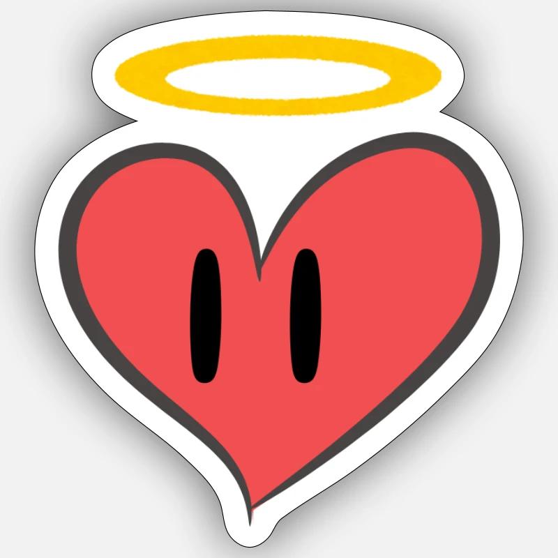 Lovely - Sticker taille S (10 x 10 cm) - blanc mat