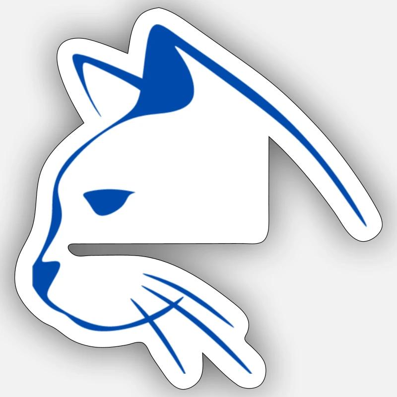 Chat chat chat chat de chat cadeau Sticker taille S (10 x 10 cm)