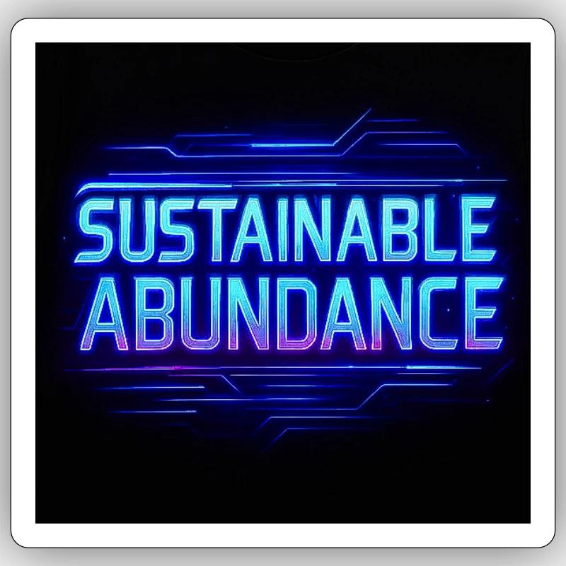 Abondance durable Néon Sticker taille S (10 x 10 cm)