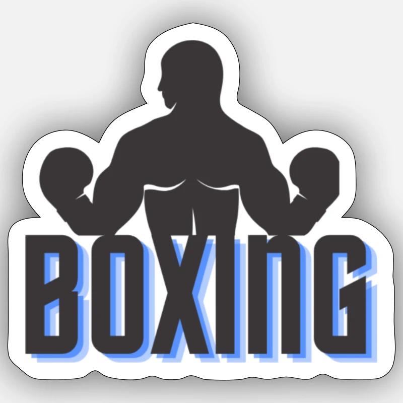 Boxing - Sticker Größe S (10 x 10 cm) - Mattweiß