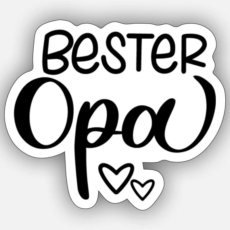 Bester Opa Sticker Größe S (10 x 10 cm)