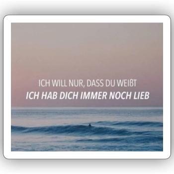 Ich will nur - Philipp Poisel - Sticker Größe S (10 x 10 cm) - Mattweiß - Vorne