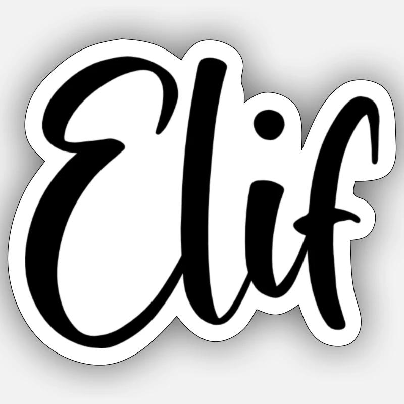 Name - Elif - Sticker size S (10 x 10 cm) - white matte