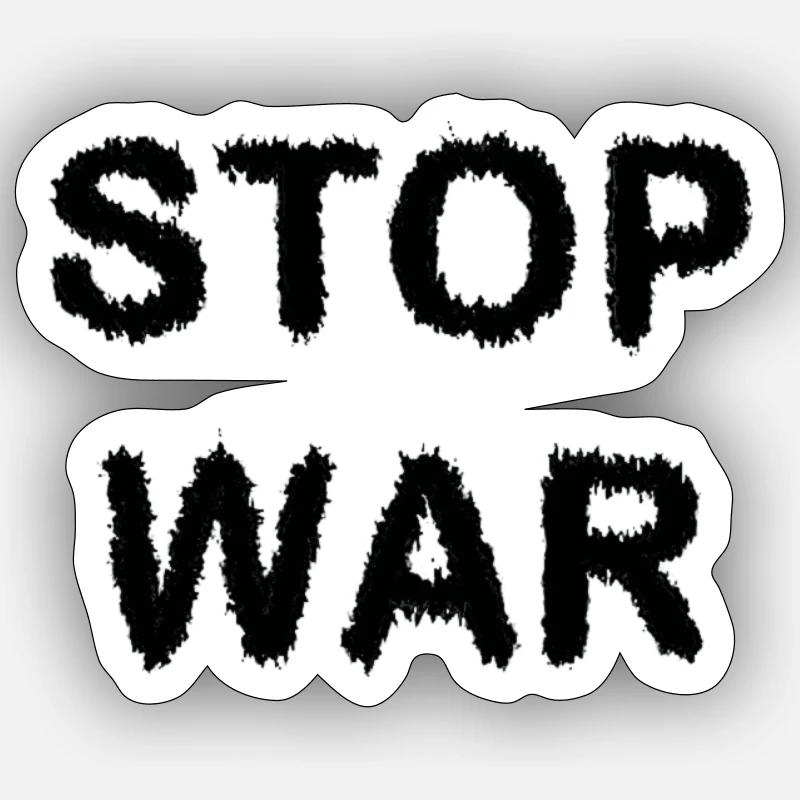 Stop war Sticker Größe S (10 x 10 cm)