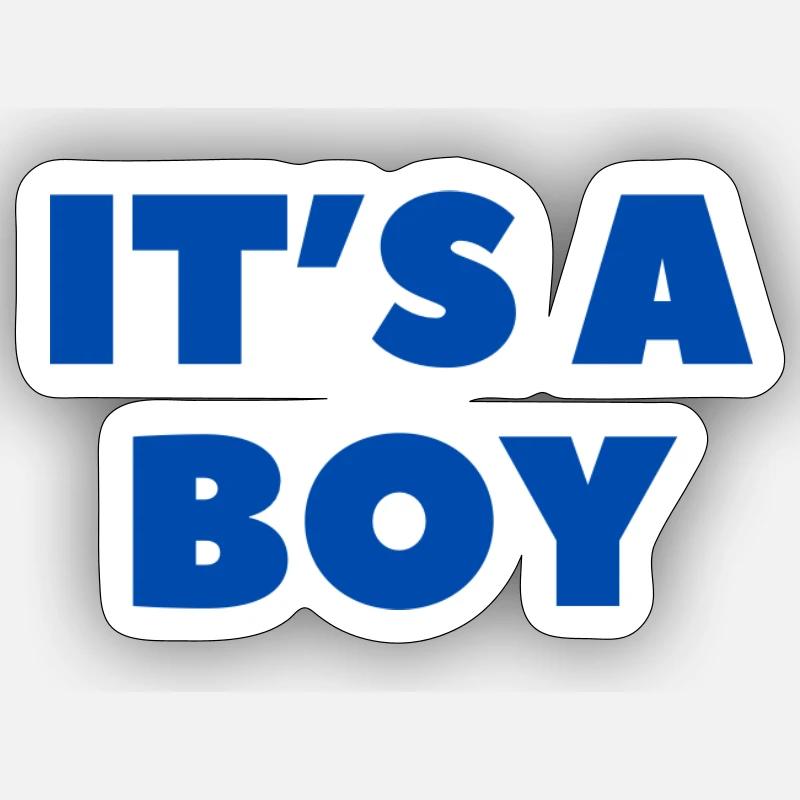 It's a Boy - Es ist ein Junge - Gender Reveal Sticker Größe S (10 x 10 cm)