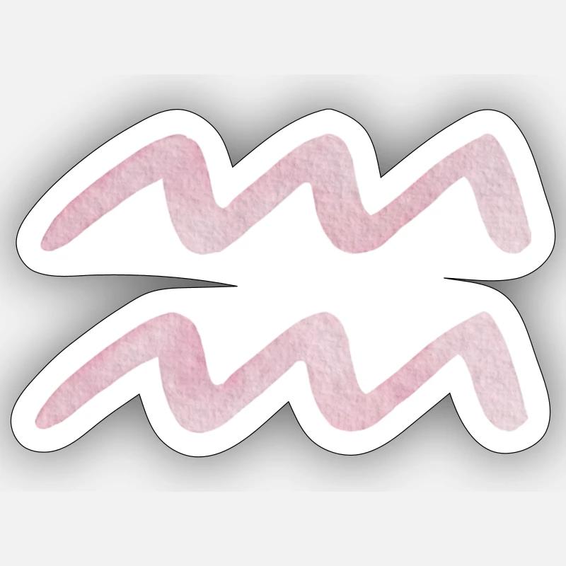 Wassermann Sternzeichen - Sticker Größe S (10 x 10 cm) - Mattweiß