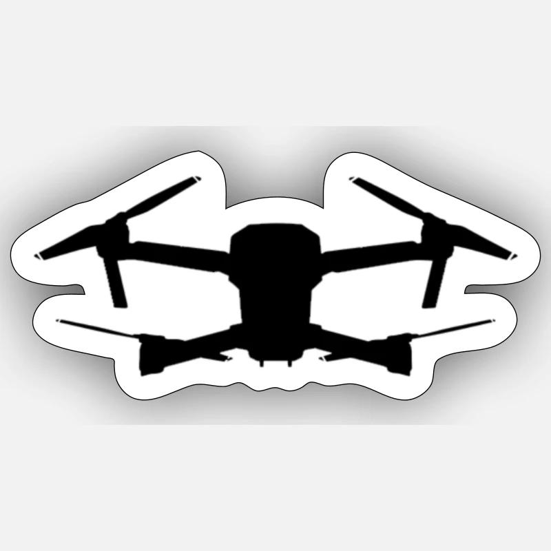 DJI MAVIC PRO DRONE - Sticker taille S (10 x 10 cm) - blanc mat