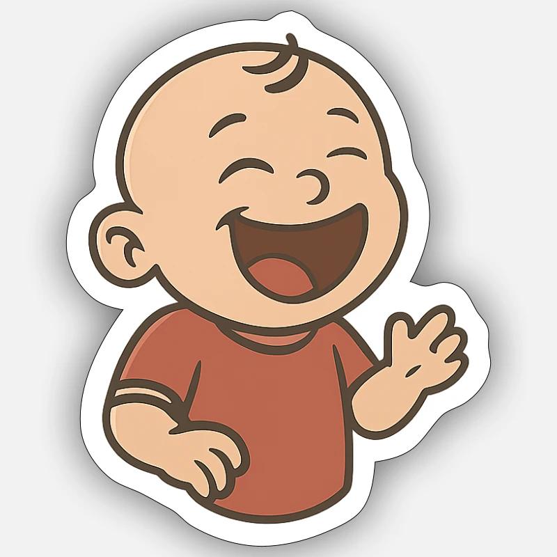 Bébé - Sticker taille S (10 x 10 cm) - blanc mat
