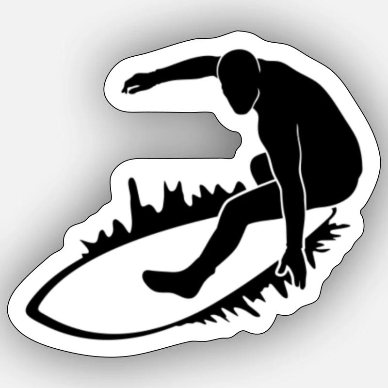 Surfen Sticker Größe S (10 x 10 cm)