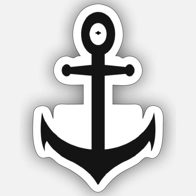 Anchor - Sticker size S (10 x 10 cm) - white matte