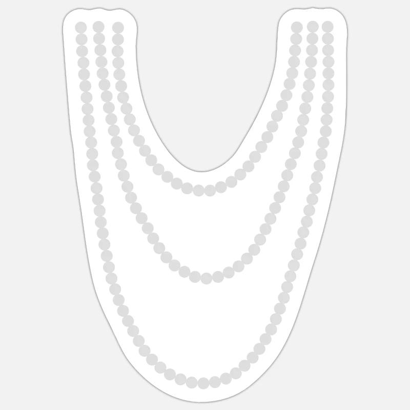 Perlenkette Sticker Größe S (10 x 10 cm)