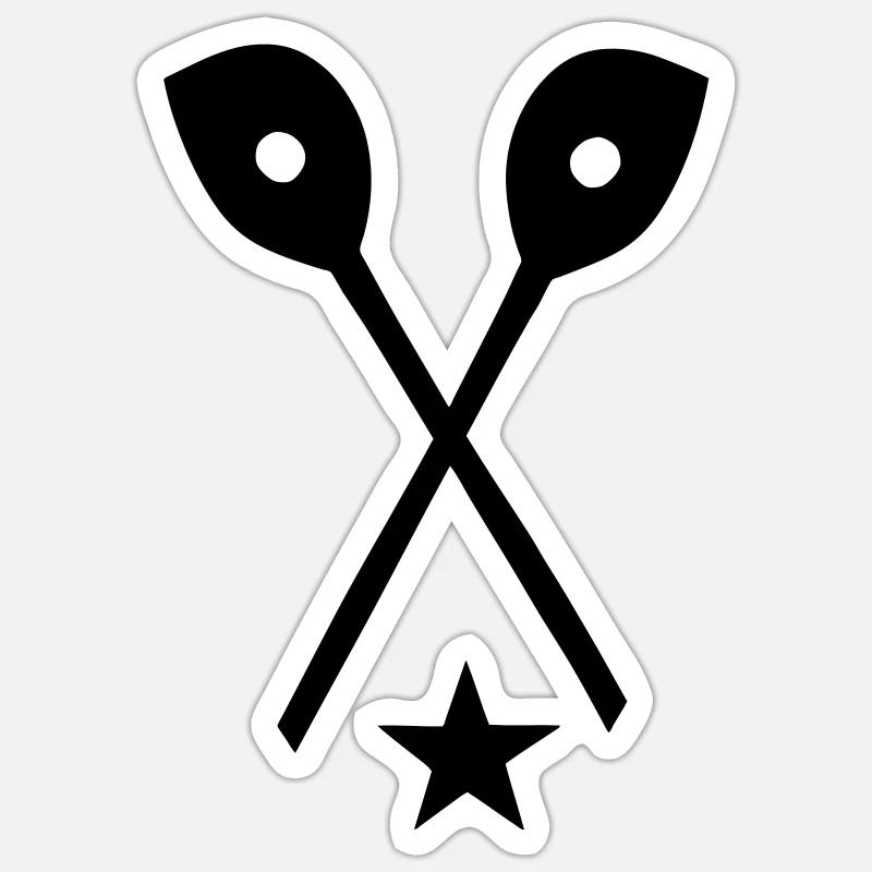 kochloeffel_2 - Sticker taille S (10 x 10 cm) - blanc mat