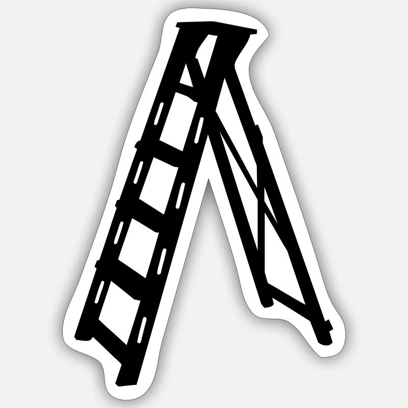 Ladder - Sticker size S (10 x 10 cm) - white matte
