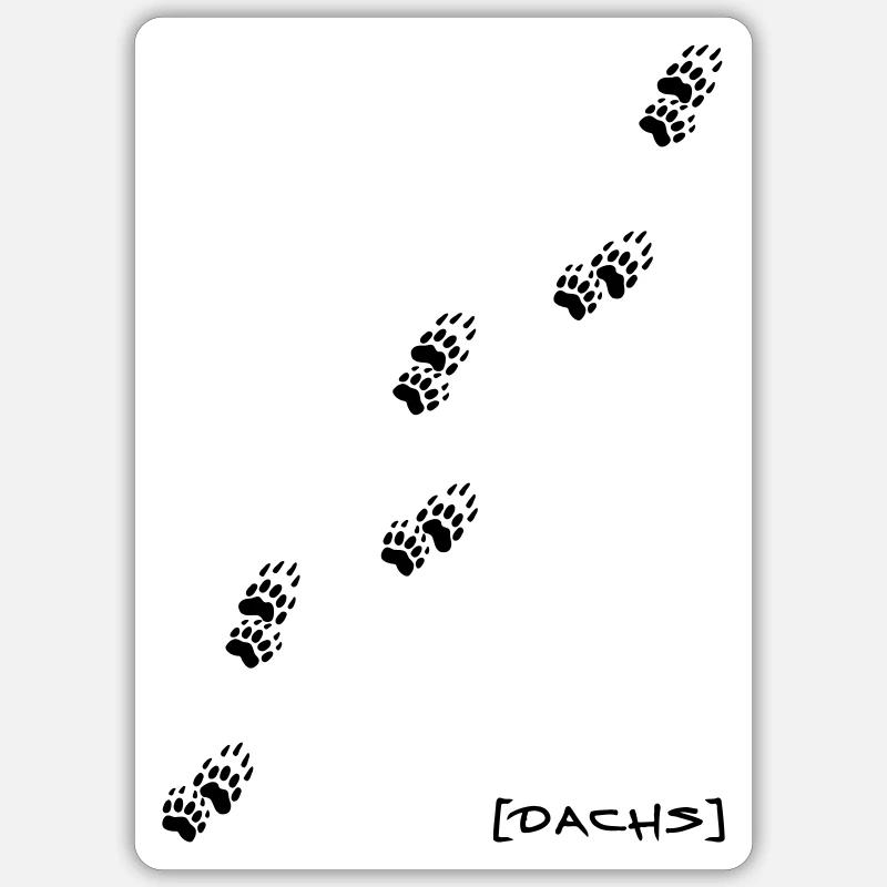 Dachs Spur Sticker Größe S (10 x 10 cm)