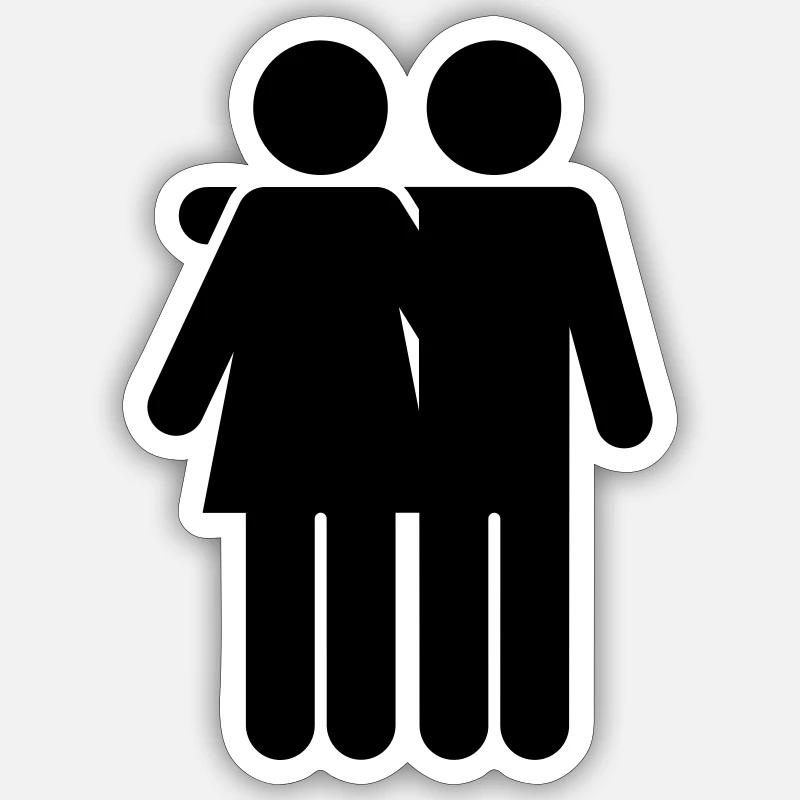 Pair - Sticker size S (10 x 10 cm) - white matte