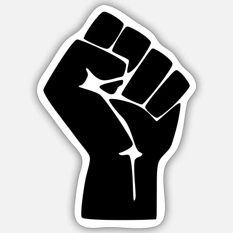 Faust Protest Widerstand Sticker Größe S (10 x 10 cm)