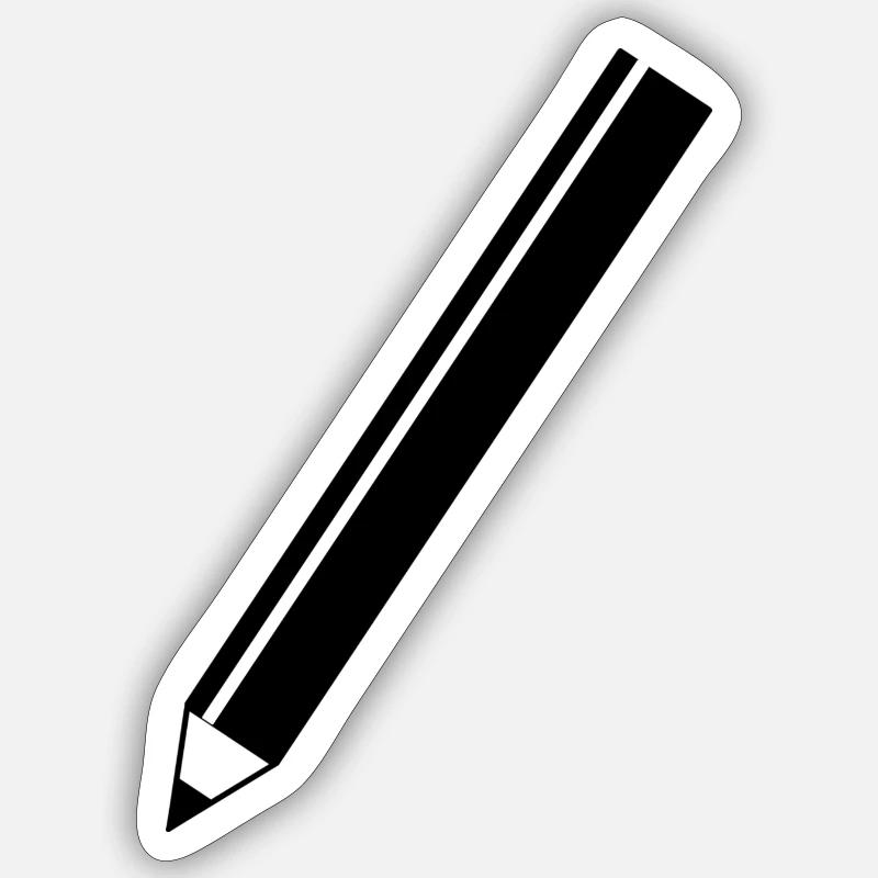 crayon - Sticker taille S (10 x 10 cm) - blanc mat