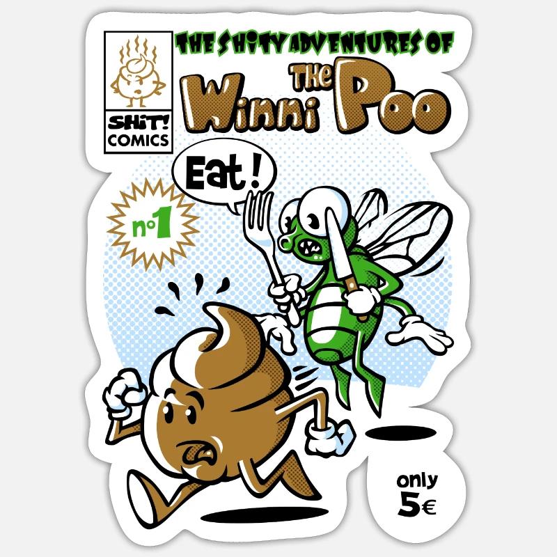 Shit comic Sticker size S (10 x 10 cm)