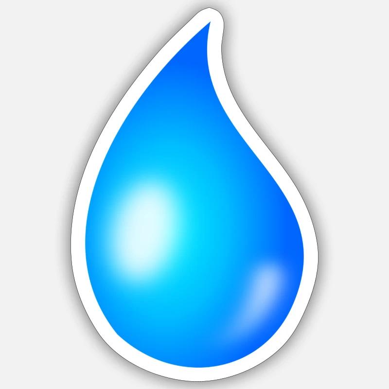 drops - Sticker size S (10 x 10 cm) - white matte