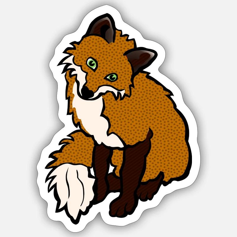 Fox - Sticker size S (10 x 10 cm) - white matte