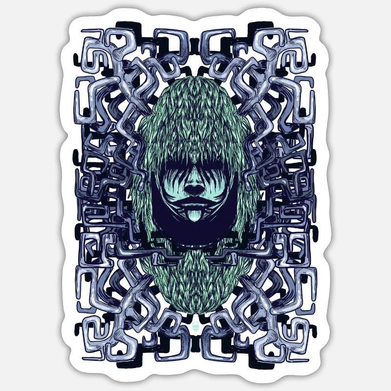 Garçon avec des cornes de Labirinth Sticker taille S (10 x 10 cm)
