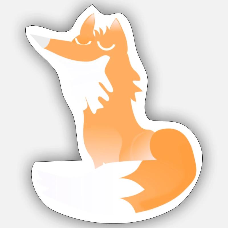 Fuchs - Sticker Größe S (10 x 10 cm) - Mattweiß