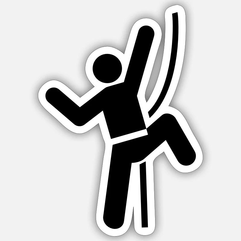 Rock Climbing - Sticker size S (10 x 10 cm) - white matte