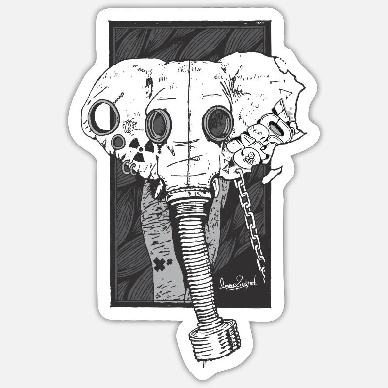 Elephant Bn Sticker Größe S (10 x 10 cm)