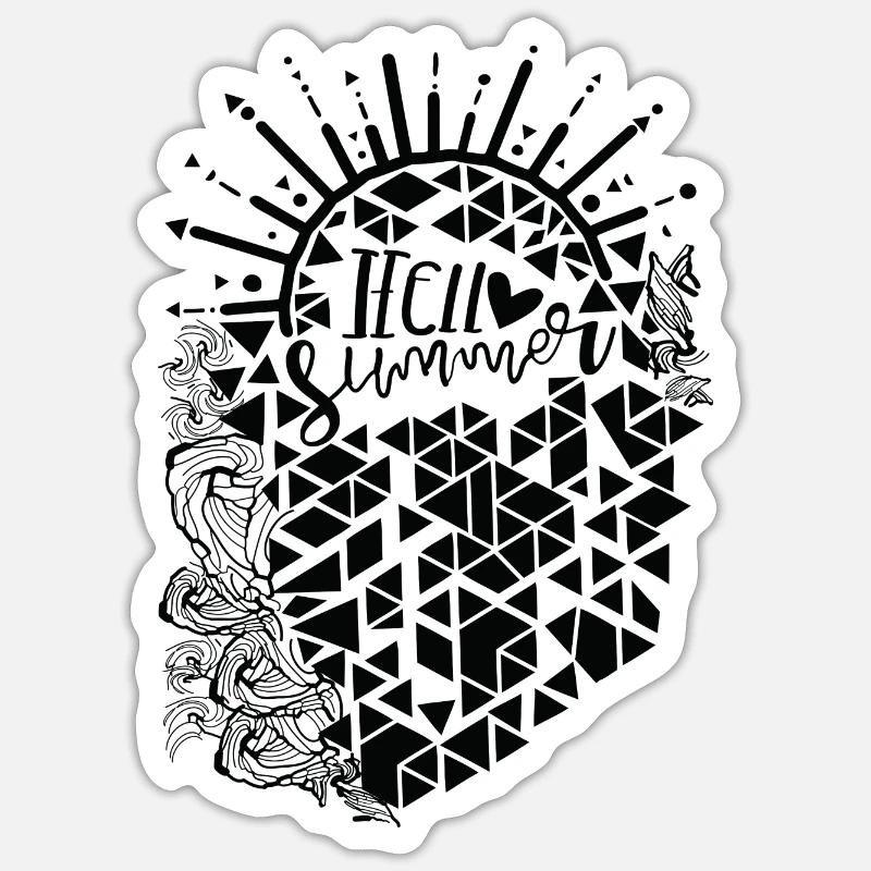 Hello Summer - Sticker size S (10 x 10 cm) - white matte