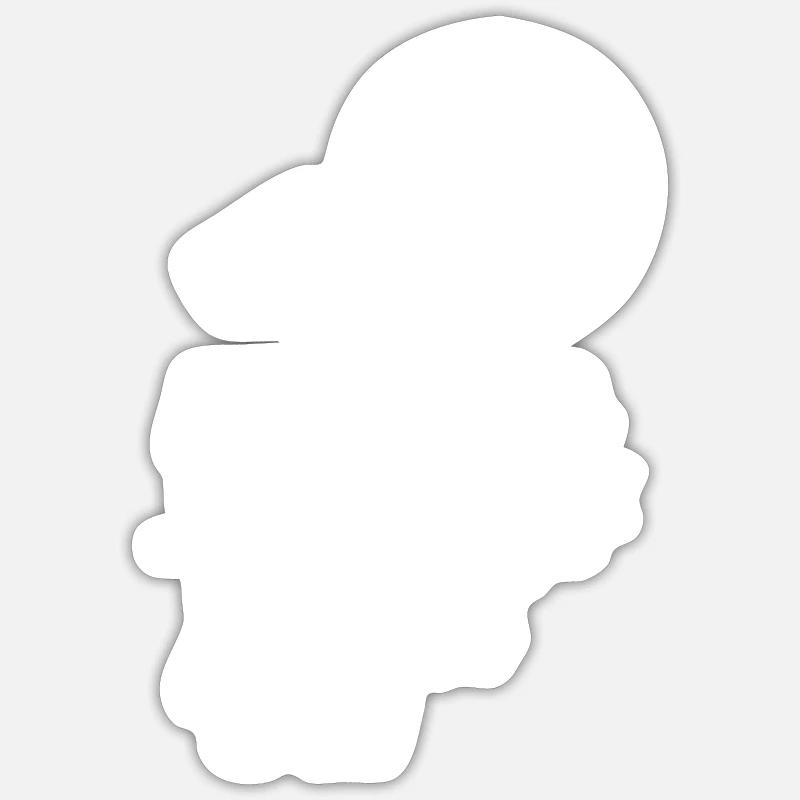 Samouraï Blanc Sticker taille S (10 x 10 cm)