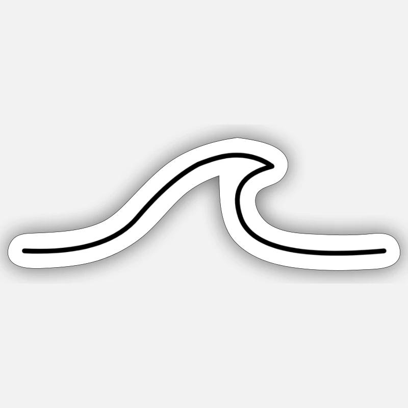 wave - Sticker size S (10 x 10 cm) - white matte