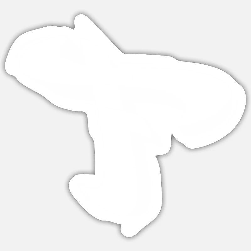 F - Sticker Größe S (10 x 10 cm) - Mattweiß