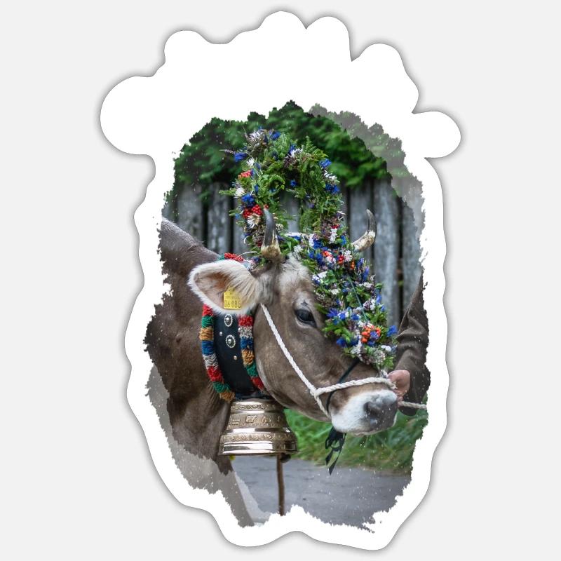 Viehscheid - Sticker taille S (10 x 10 cm) - blanc mat