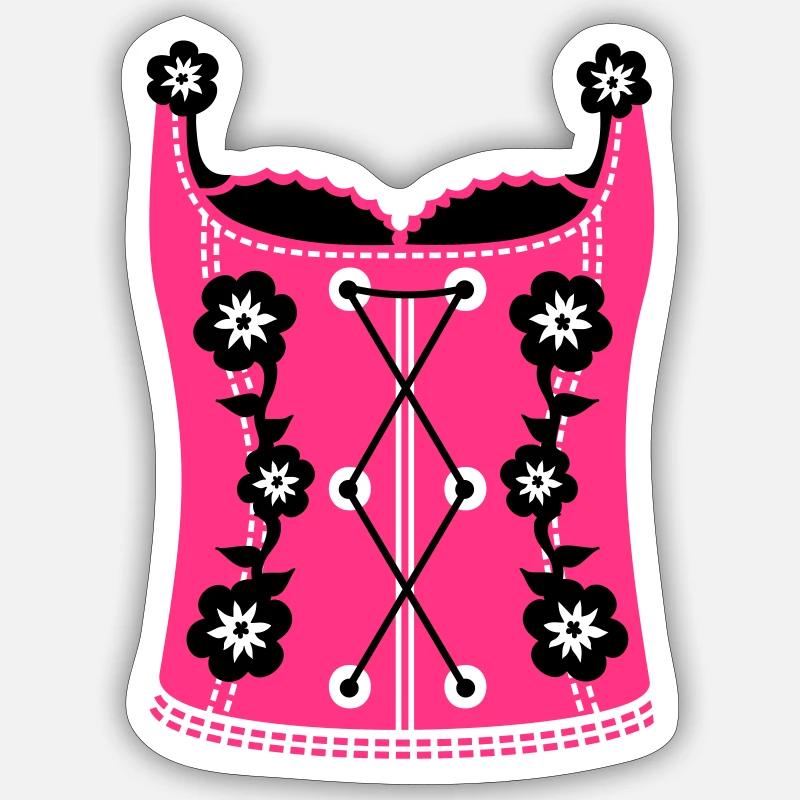 Dirndl pour l', 2c SVG, / Sticker taille S (10 x 10 cm)
