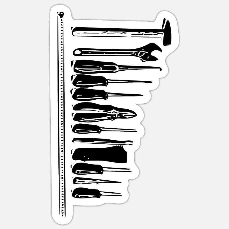 tool - Sticker size S (10 x 10 cm) - white matte